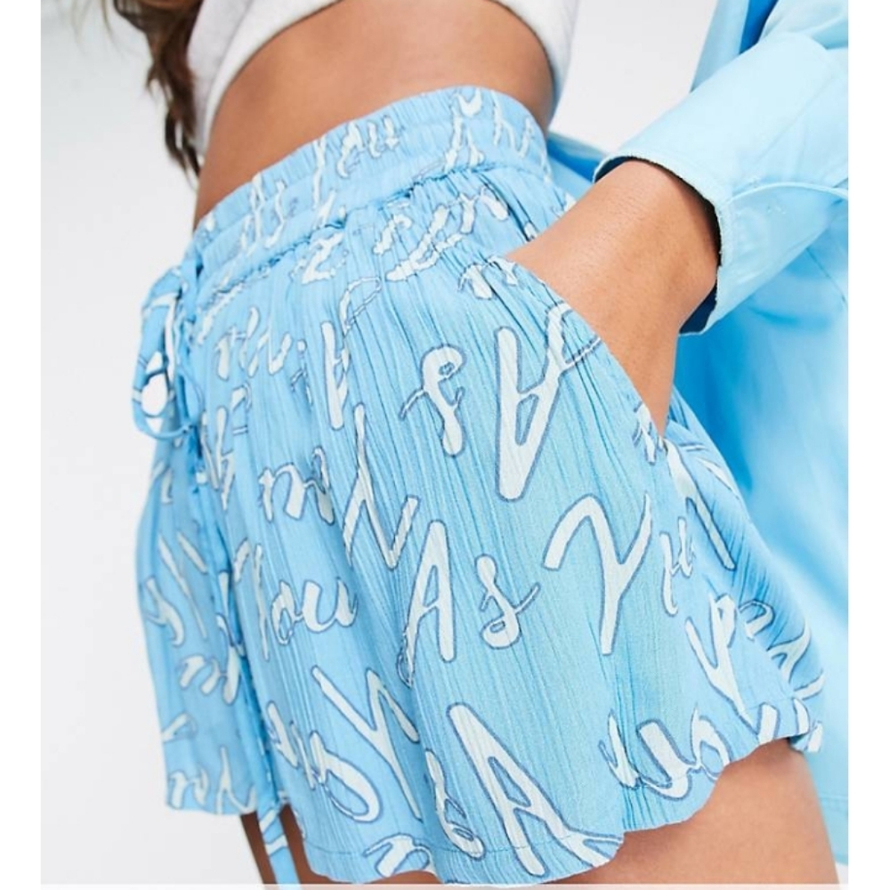 NEW COTTON VISCOSE novelty print shorts  lined with pockets by AS YOU #A089
